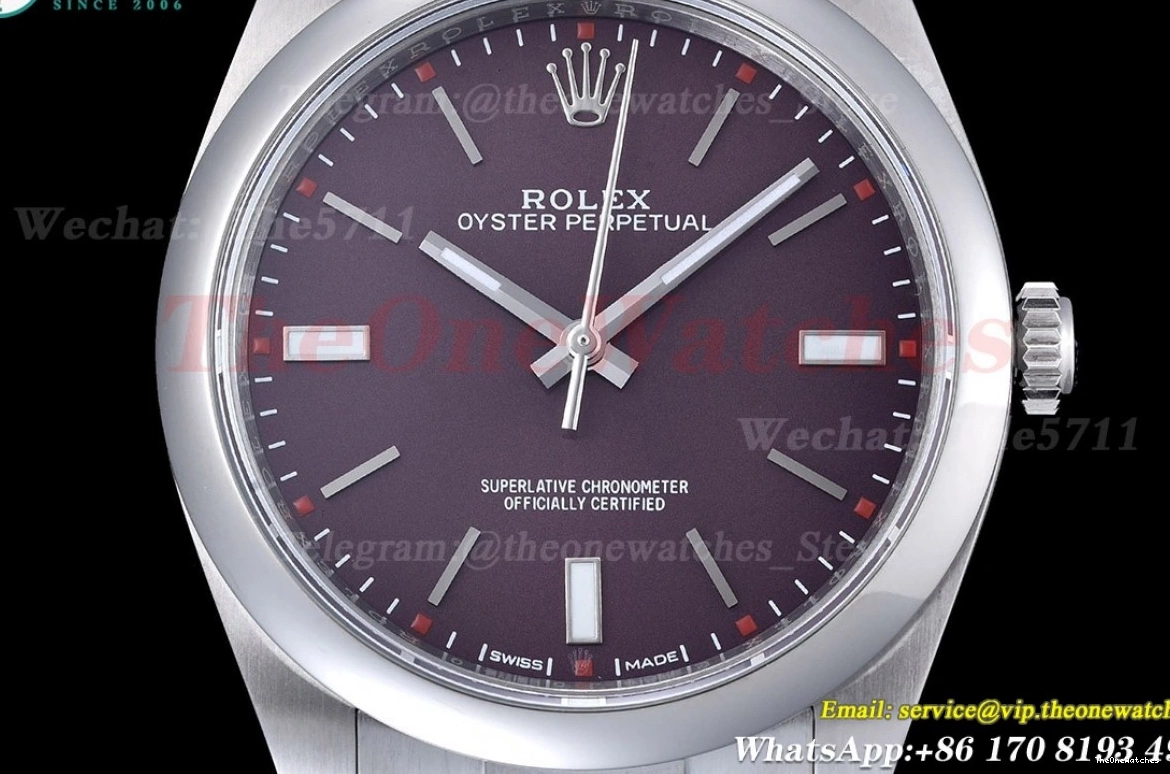 Purple SS Perpetual SS VR3132 114300 EWF Oyster 39mm 0223